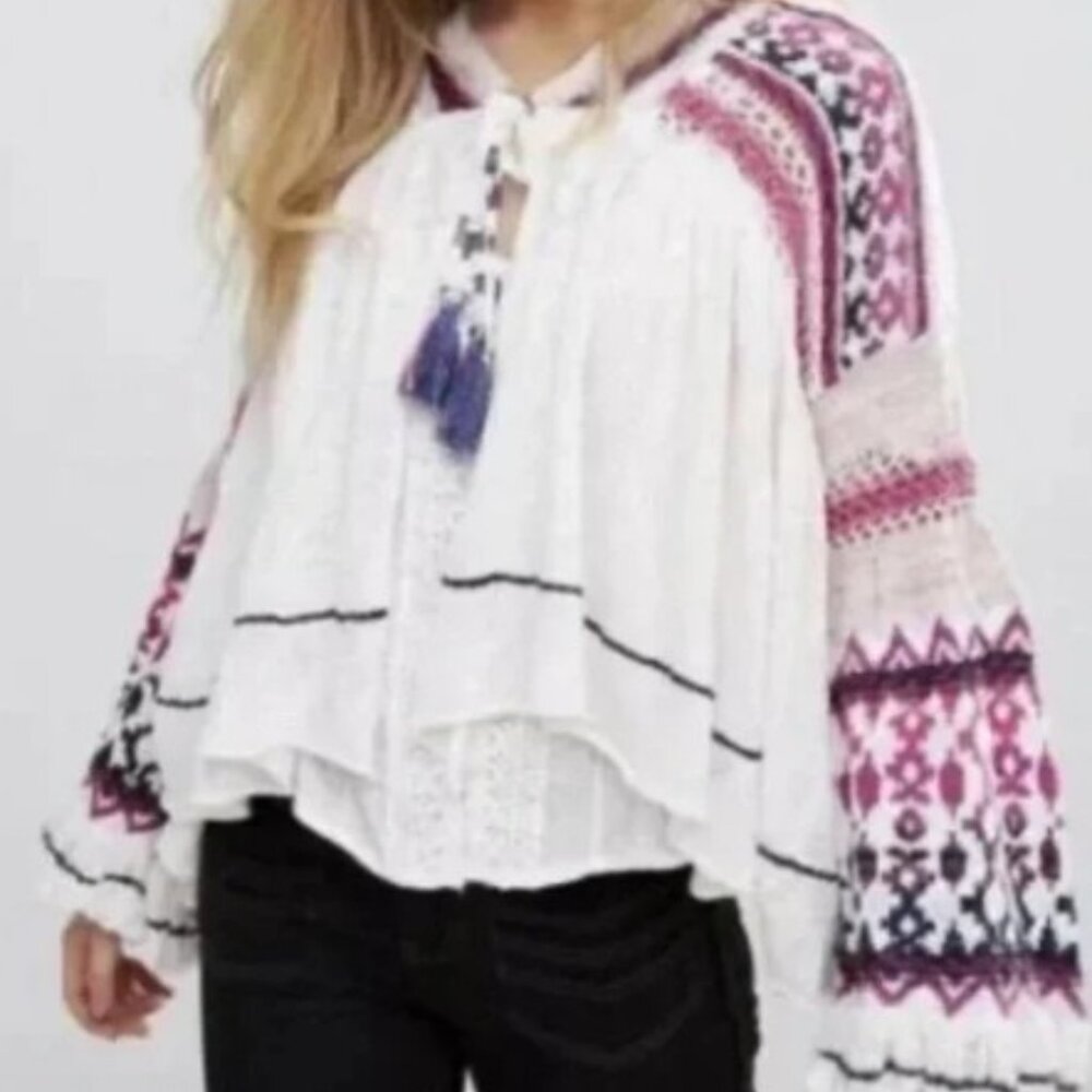 Free People Multicolor Boho Cardigan Multi Color Size S